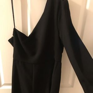 Dress black. One shoulder